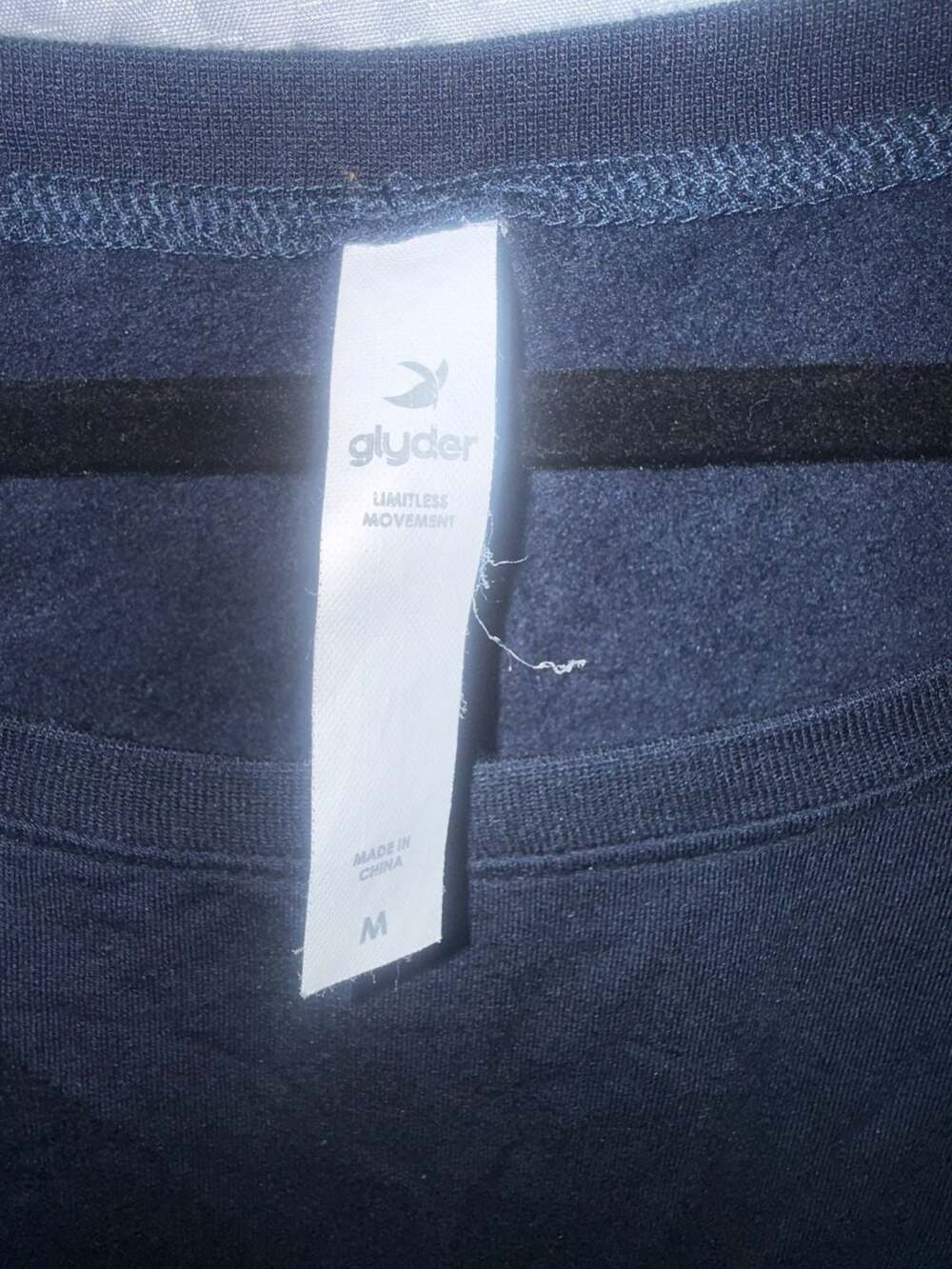 Glyder Navy Blue Long Sleeve Scoop Neck Sweatshirt Size M - Picture 3 of 3